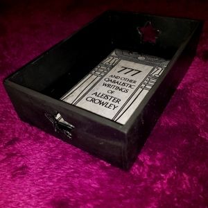 Aleister Crowley 777 theme Catch All Handmade Tray Occult Decor